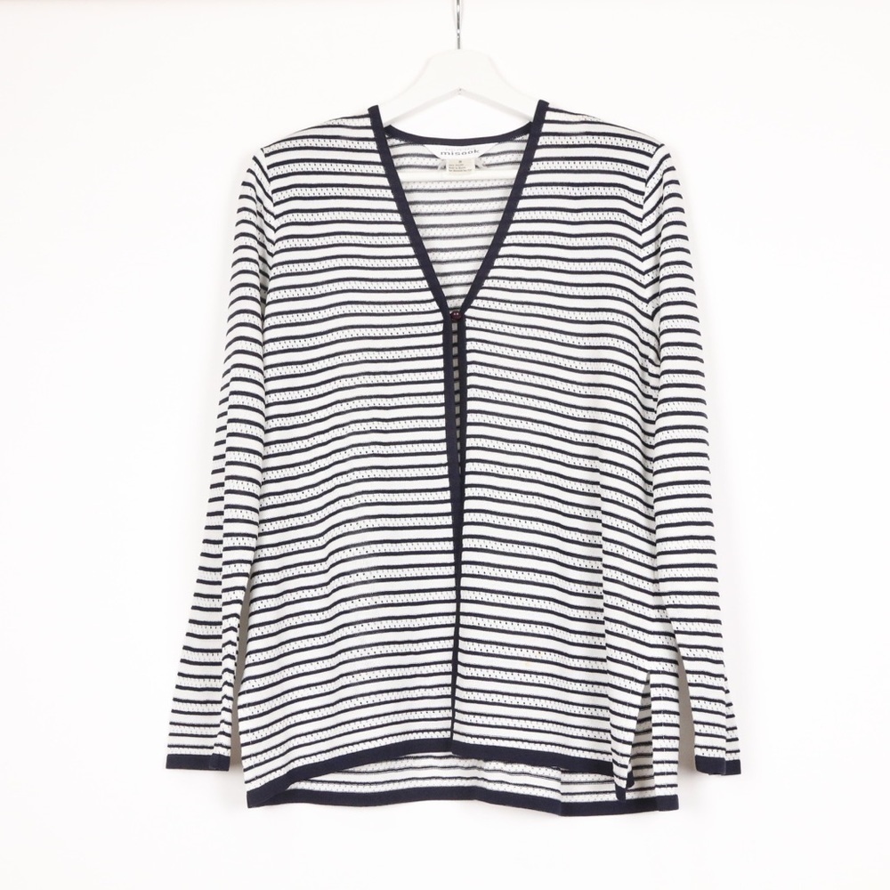 Exclusively Misook Striped Cardigan